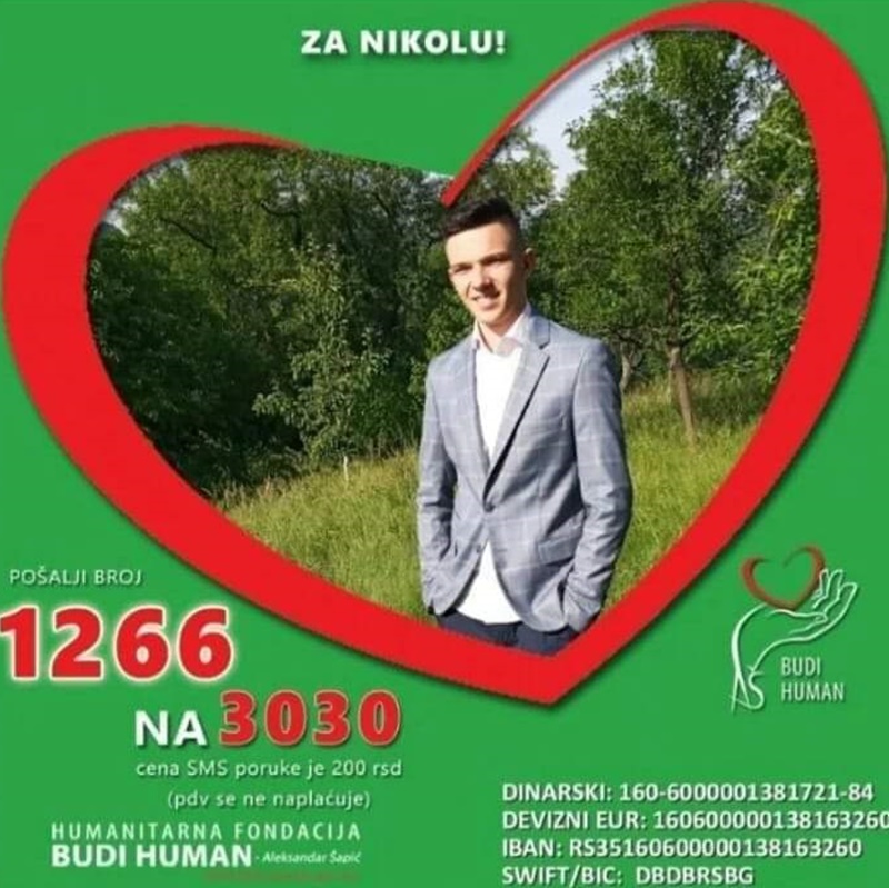 Једно поподневно испијање кафе за Николу је било кобно: Младог Прибојца погодио залутали метак, потребна му је помоћ за спасоносну операцију