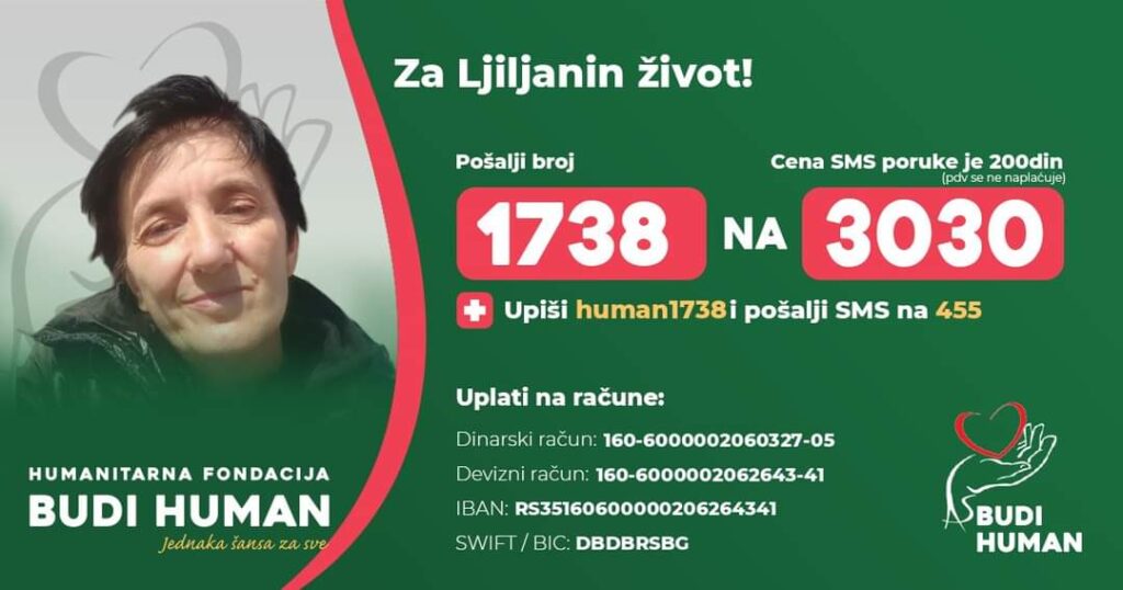Љиљана из Пријепоља се као лавица бори са тешком болешћу, потребно да се скупи преко три милиона динара за њен живот